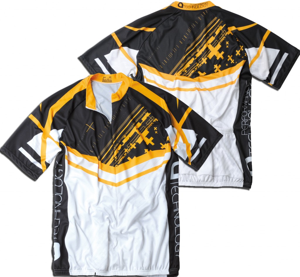 wielrenshirtgeel-wit